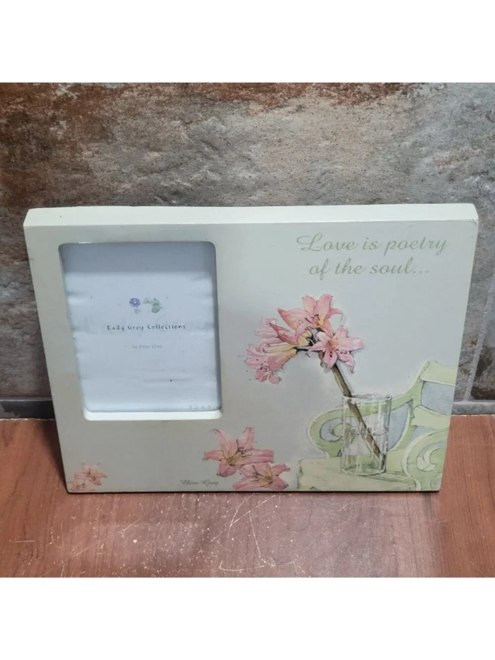 Vintage Fetco Elise Floral Photo Frame Love is Poetry of the Soul